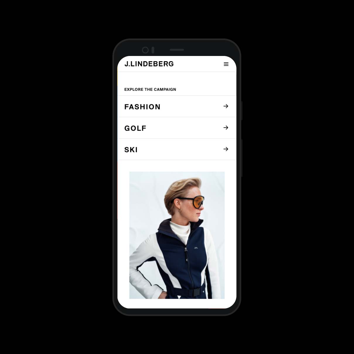 J.Lindeberg Aim Higher Website