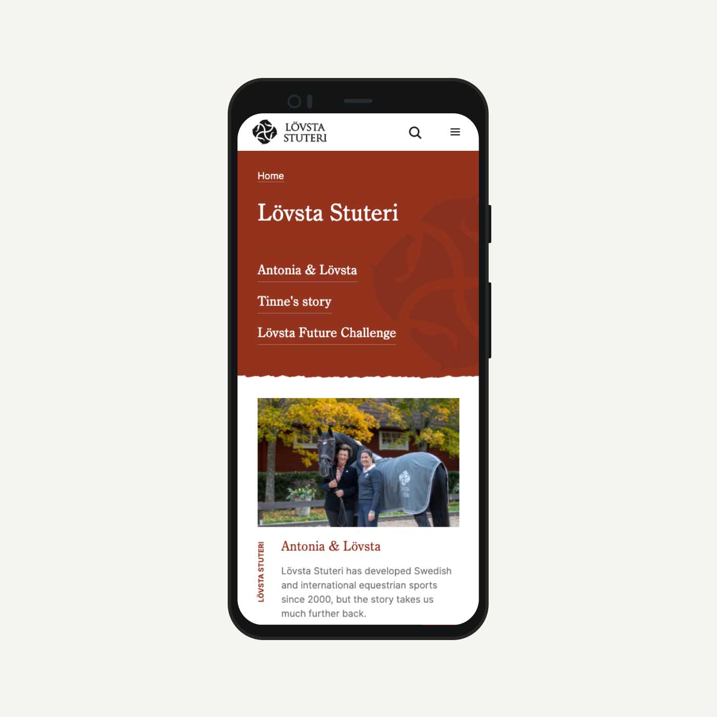 Lövsta Stuteri Website